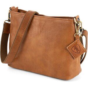 Vintage Leather Shoulder Bag Small Crossbody Purse Women Durable Stylish